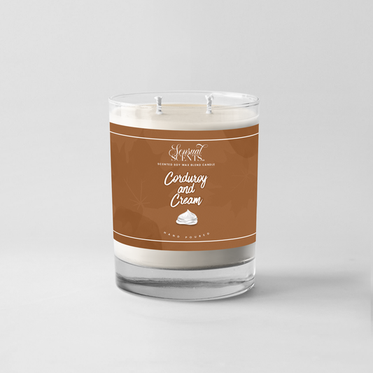 Corduroy and Cream Candle